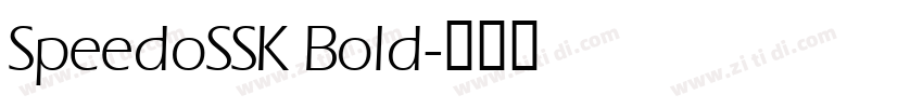 SpeedoSSK Bold字体转换